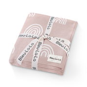 Organic Cotton Receiving Blanket - Pink Rainbow