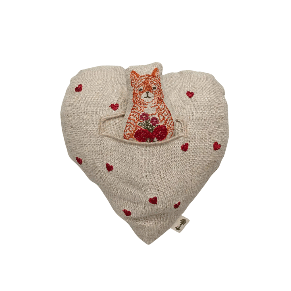 Fox Heart Pocket Pillow