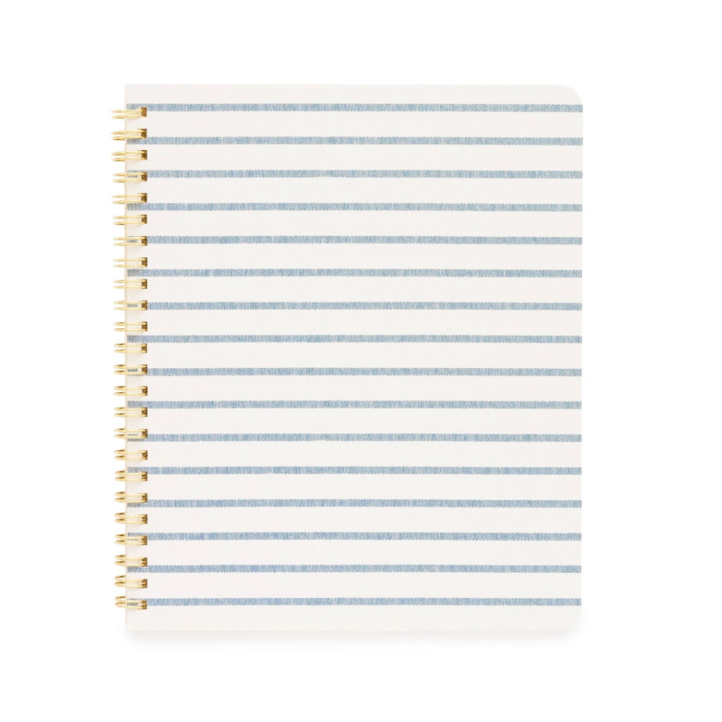 Blue Breton Striped Notebook