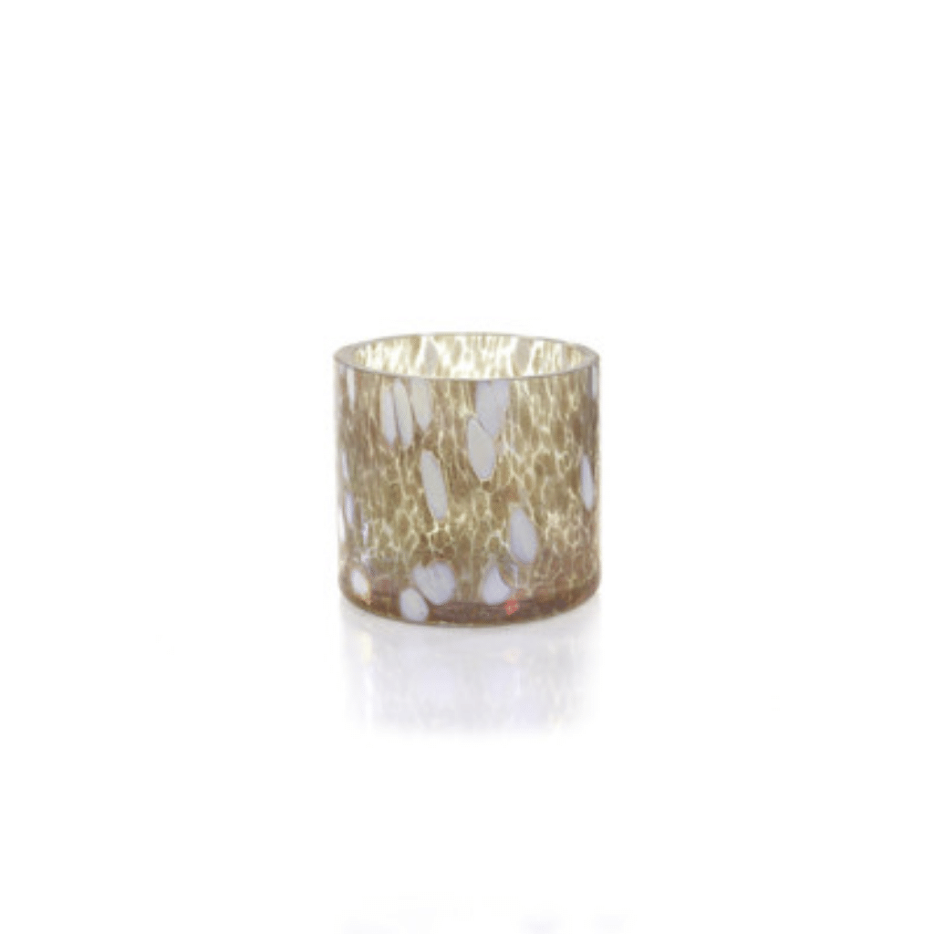 Mottled Glass Votive Holder