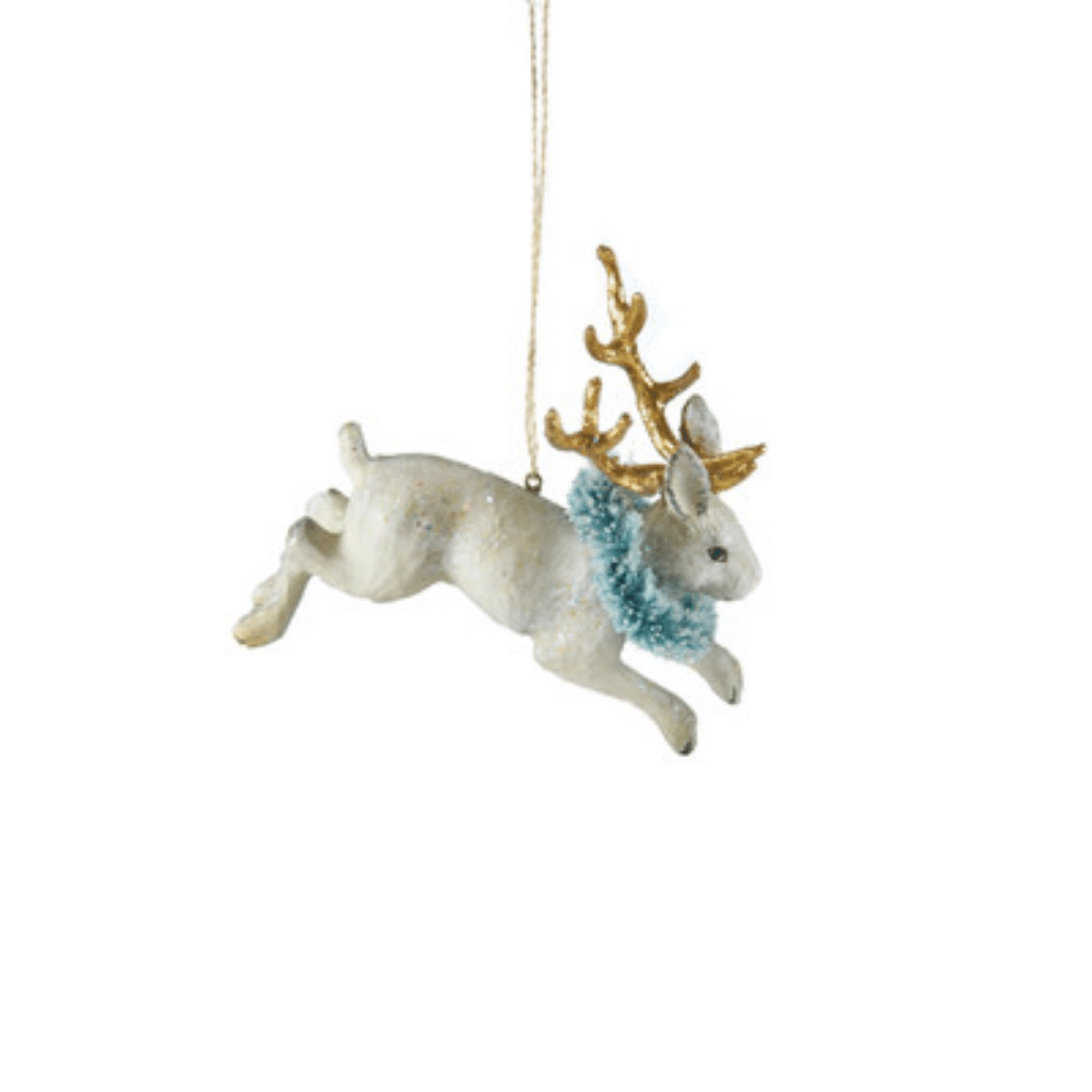 Gold Leaf Antler Jackalope Ornament